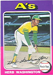 1975 Topps Baseball Cards      407     Herb Washington RC